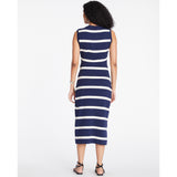 Women's Sleeveless Striped Cody Dress, Navy
