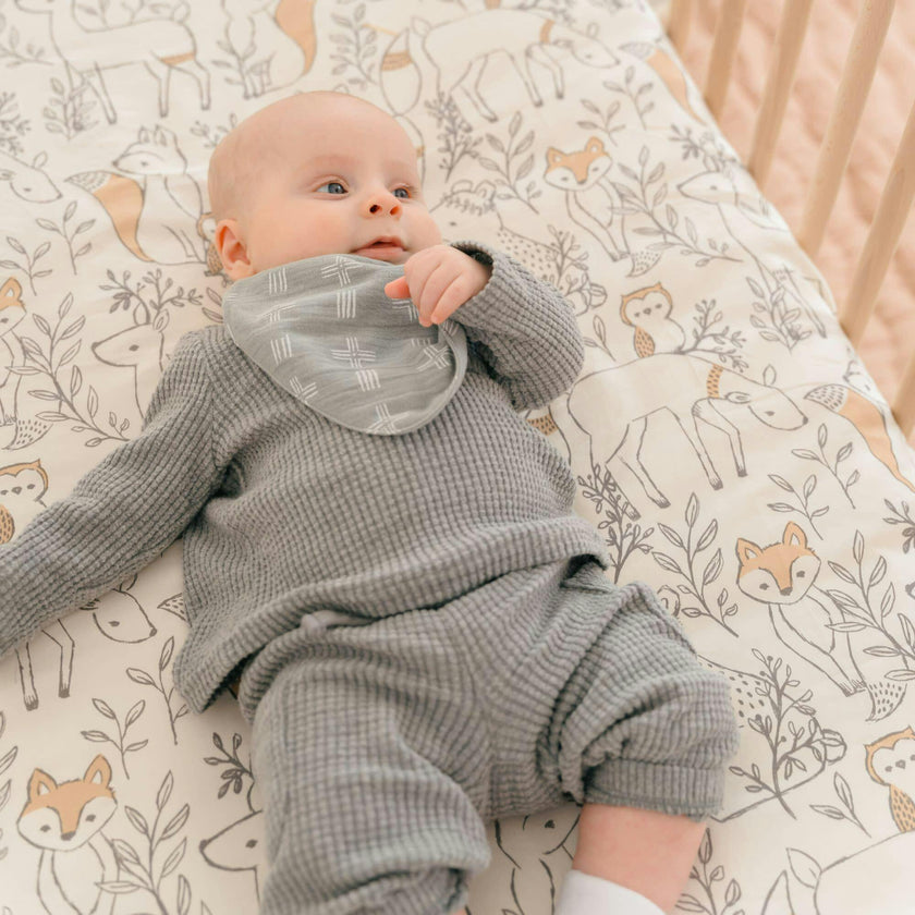 Ezra Fitted Woodland Animal Crib Sheets