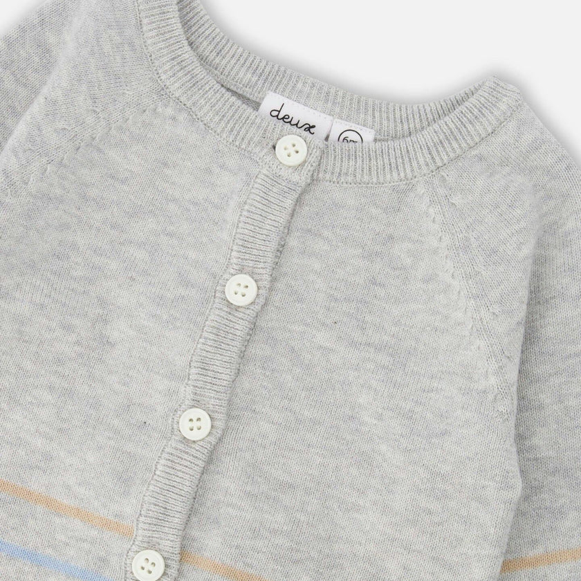 Cotton Knit Button Front Cardigan