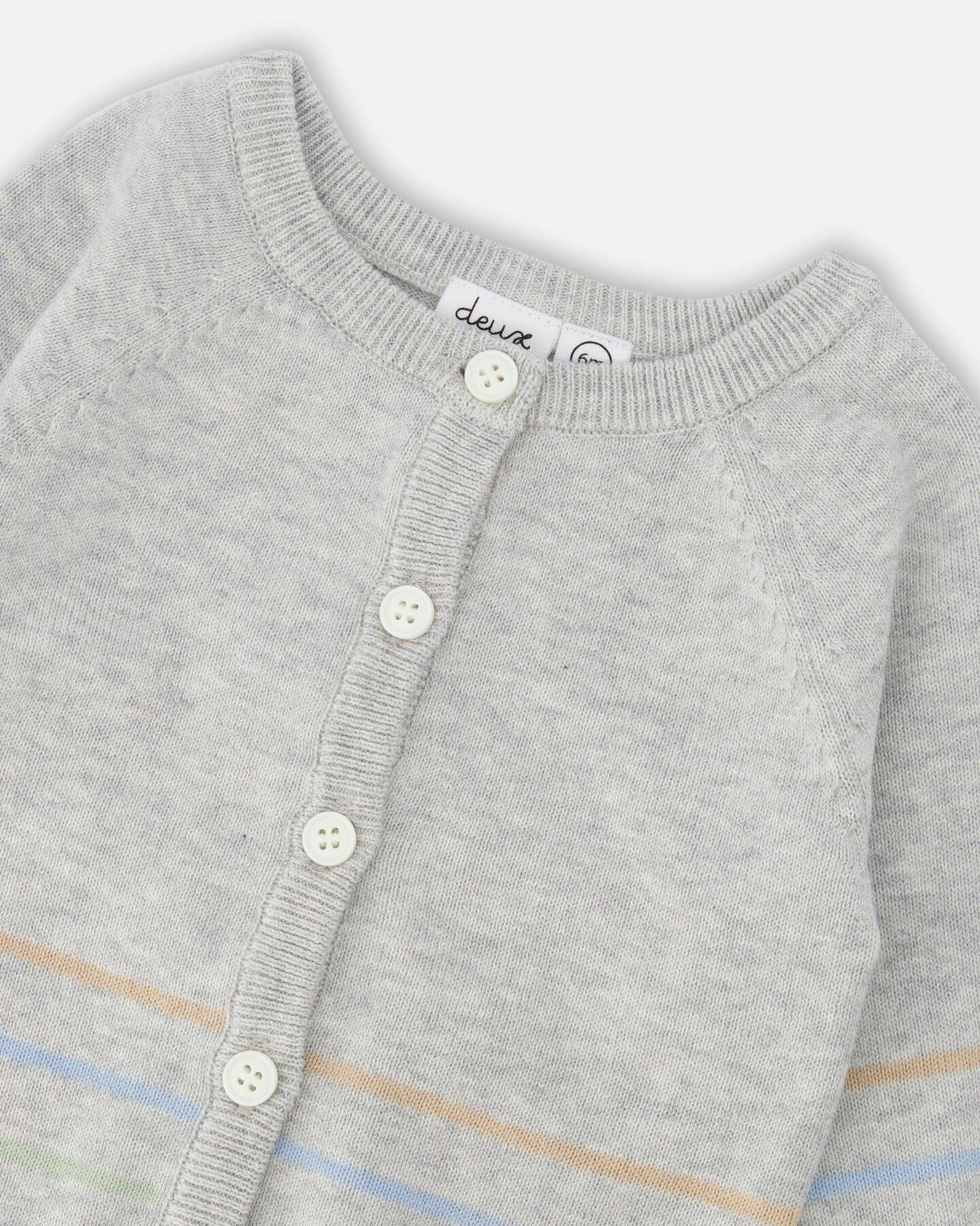 Cotton Knit Button Front Cardigan