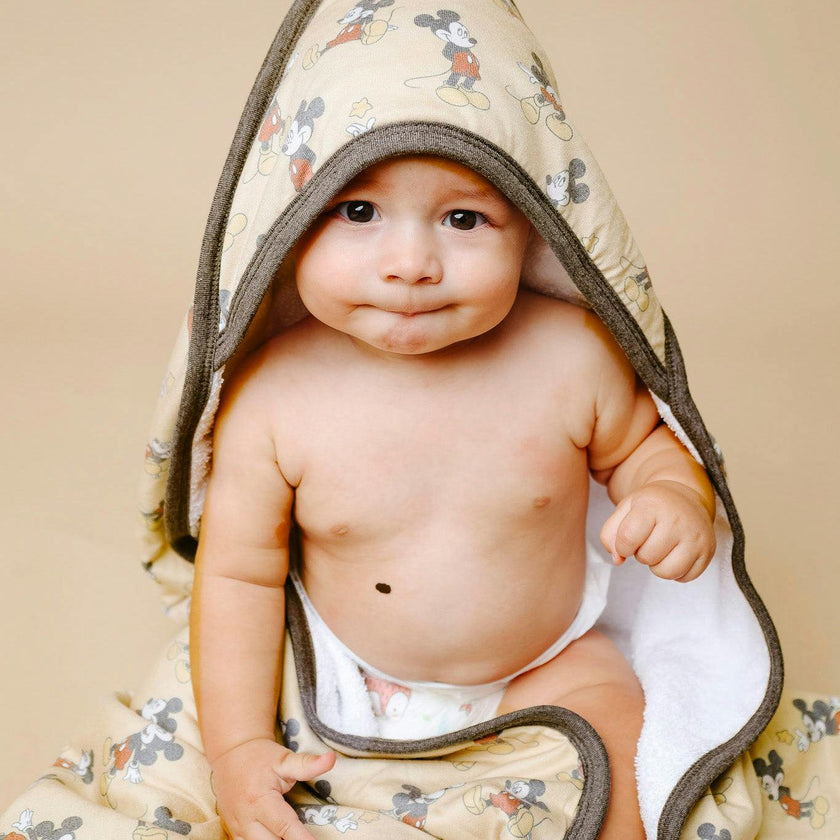 Premium Baby Knit Hooded Towel - Mickey Mouse