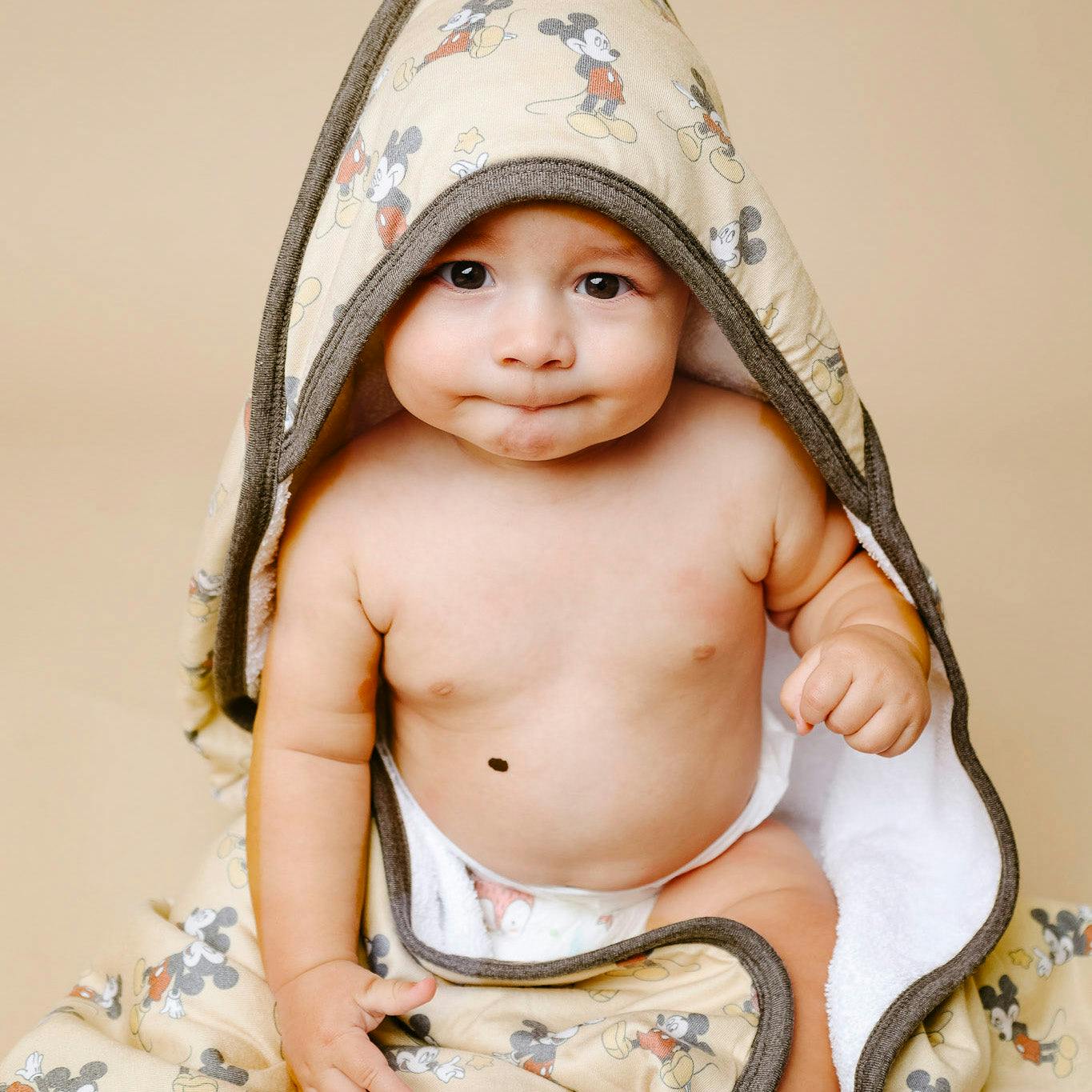 Premium Baby Knit Hooded Towel - Mickey Mouse