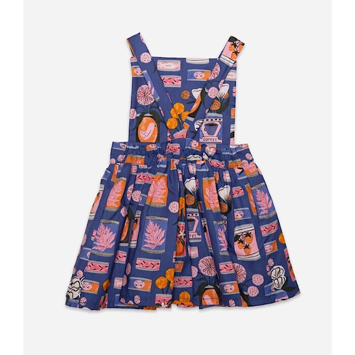 Pinafore Dress in Tin Can Flowers