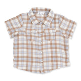Western Plaid - Short Sleeve Western Pearl Snap Shirt