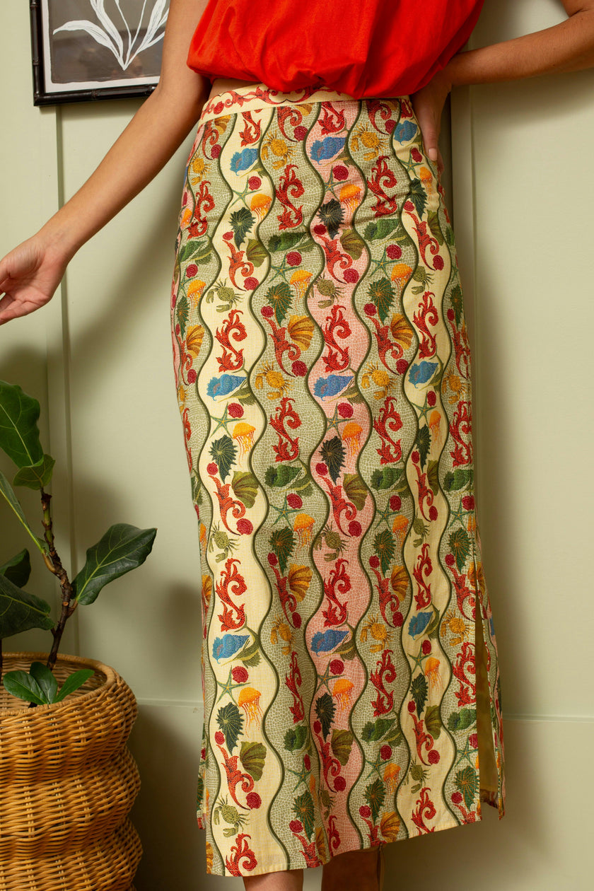 Dillon Multi Shell Midi Skirt