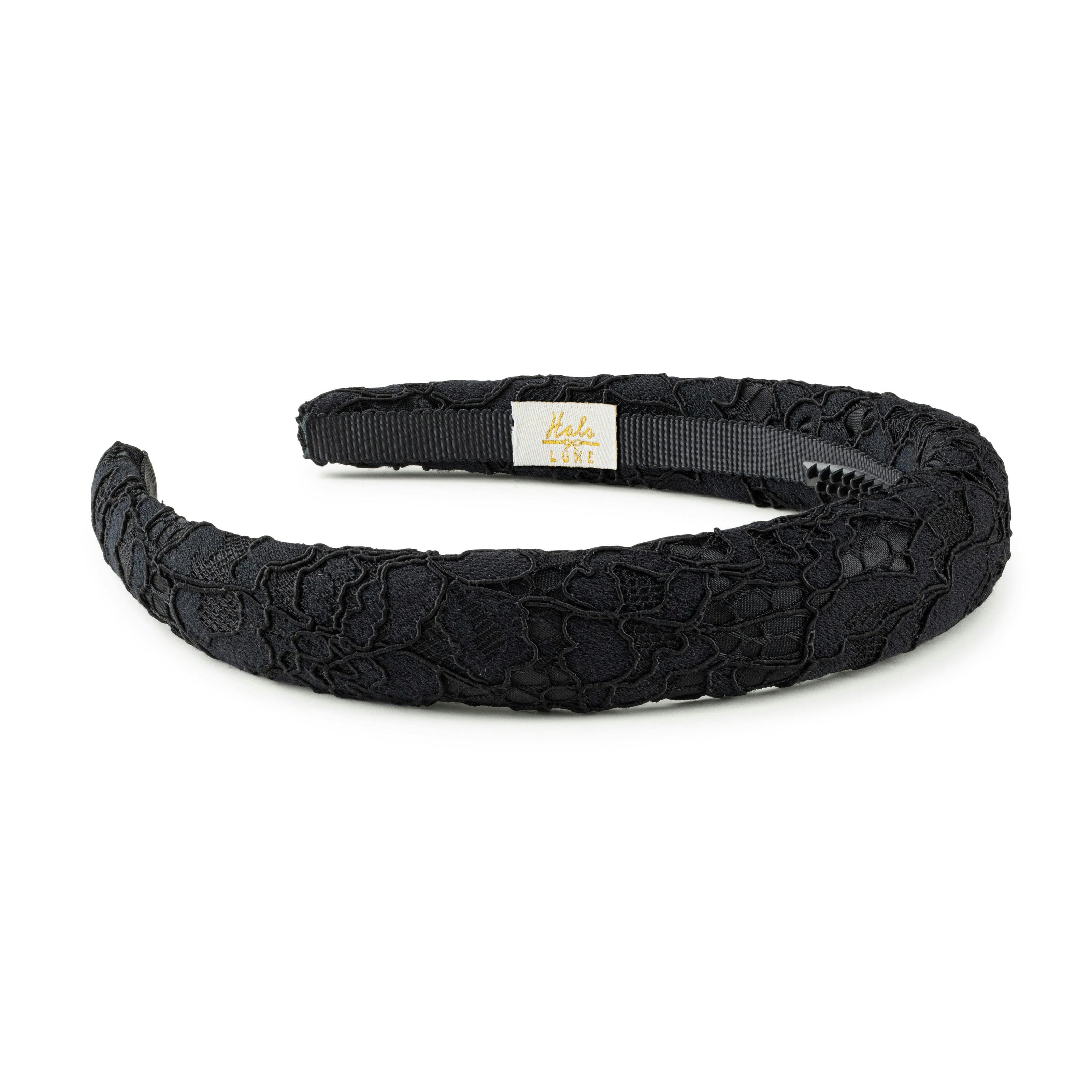Halo Luxe Evelina Lace Headband - Black