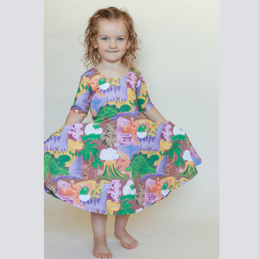 Reese Print Scoop Neck Dress