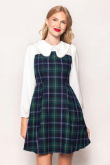 Tawny Dress in Nocturne Plaid