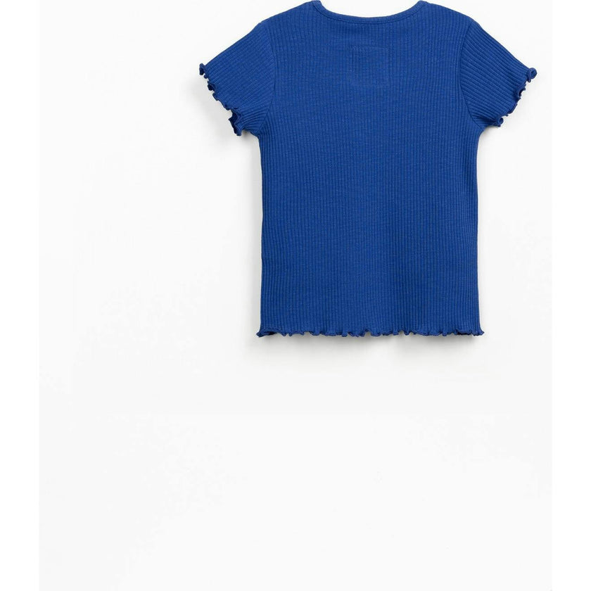 Ribbed Cap Sleeve T-Shirt