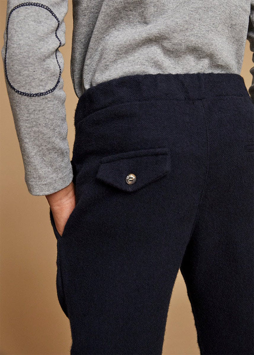 The Navy Flannel Jogger Trousers