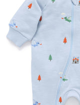 Embroidered Fleece Growsuit Dragon Broderie
