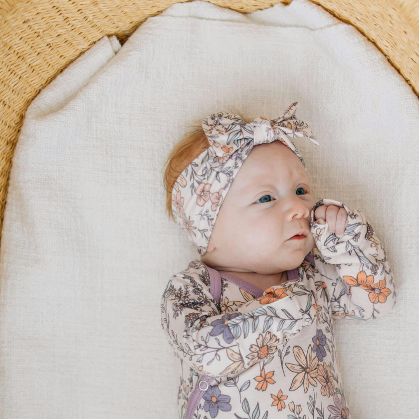 Knit Headband Bow - Flora