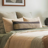 Jute Balance Brown Textured Lumbar Pillow