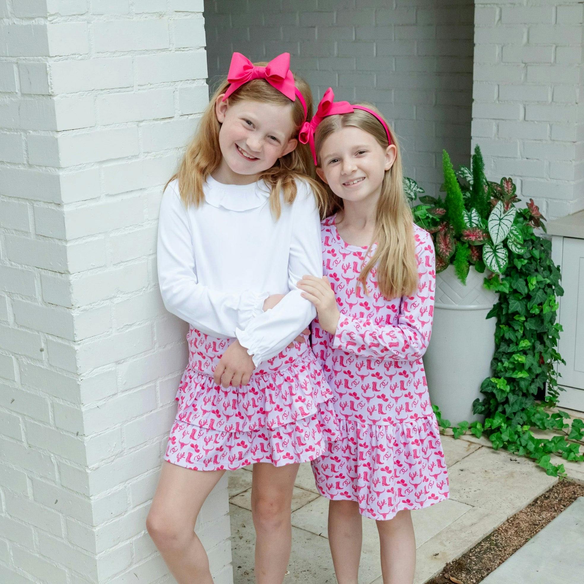 Lily Girls' Dress - Wild West Pink