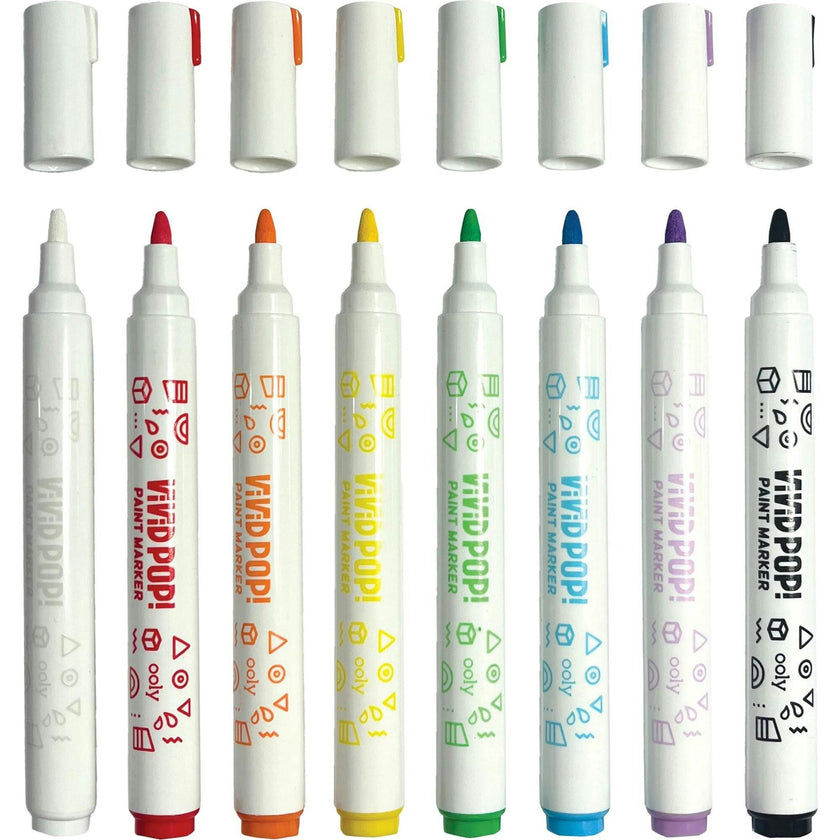 Vivid Pop! Water Based Paint Markers - Set of 8
