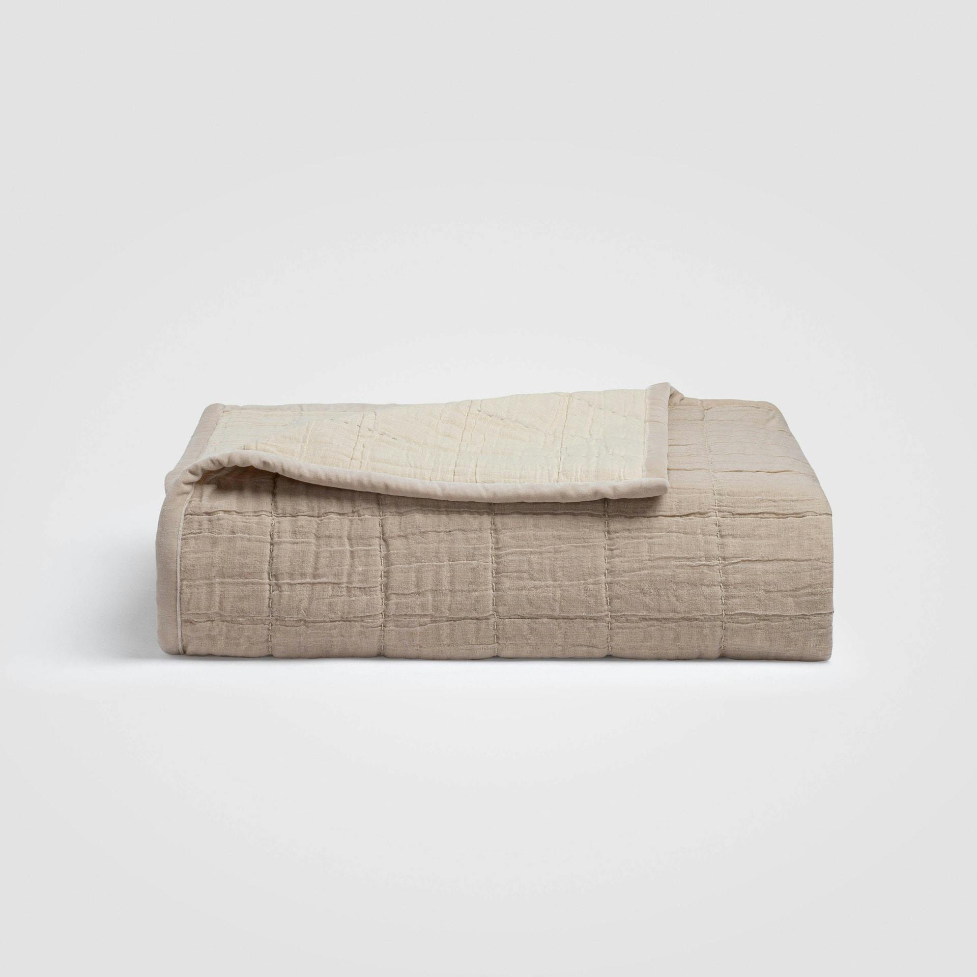 Gray Quilted Bedspread