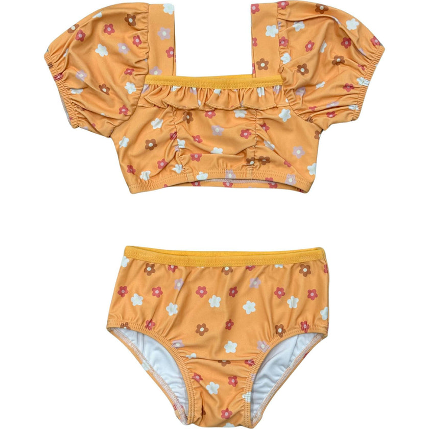 Girl's Puff Sleeve Swimsuit