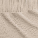 Calm Crinkled Comfort Flat Sheet, Beige