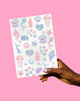 Pearlescent Mermaid Tats - 52 temporary tattoos