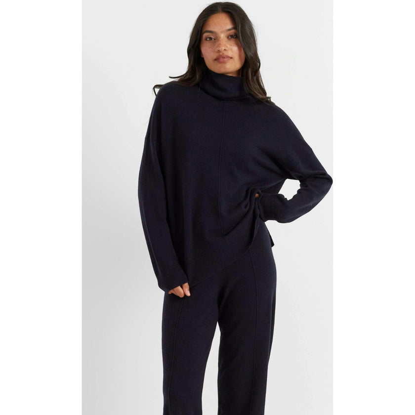 Relaxed Roll Neck Wool & Cashmere Sweater