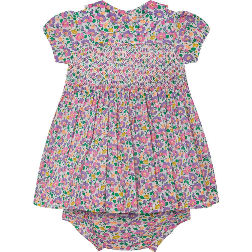 brand girl cotton print dress Made With Liberty Fabric Smocked Baby Klee – Maisonette Petal and Pup Women's fabric: lace Paint Color:Tomato light and sweat