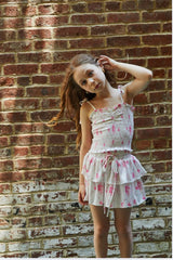 Willow Vintage Romantic Rose Satin Skort