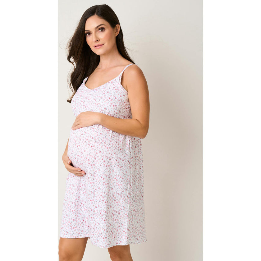 Women's Pima Maternity Nightgown in Dorset Floral