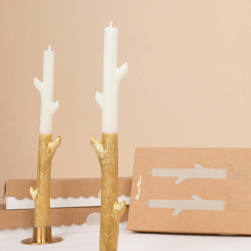 Gold Dipped Stick Candles