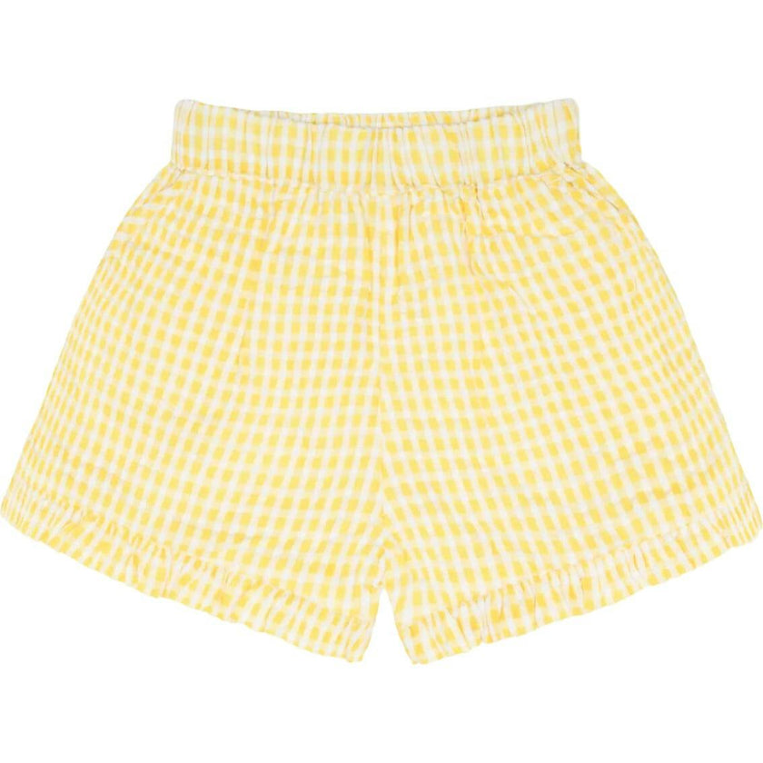 girls soleil gingham ruffle shorts