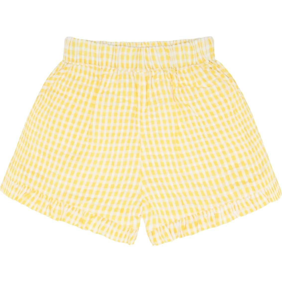 girls soleil gingham ruffle shorts
