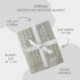 SPARROW Sweater Knit Receiving Blanket