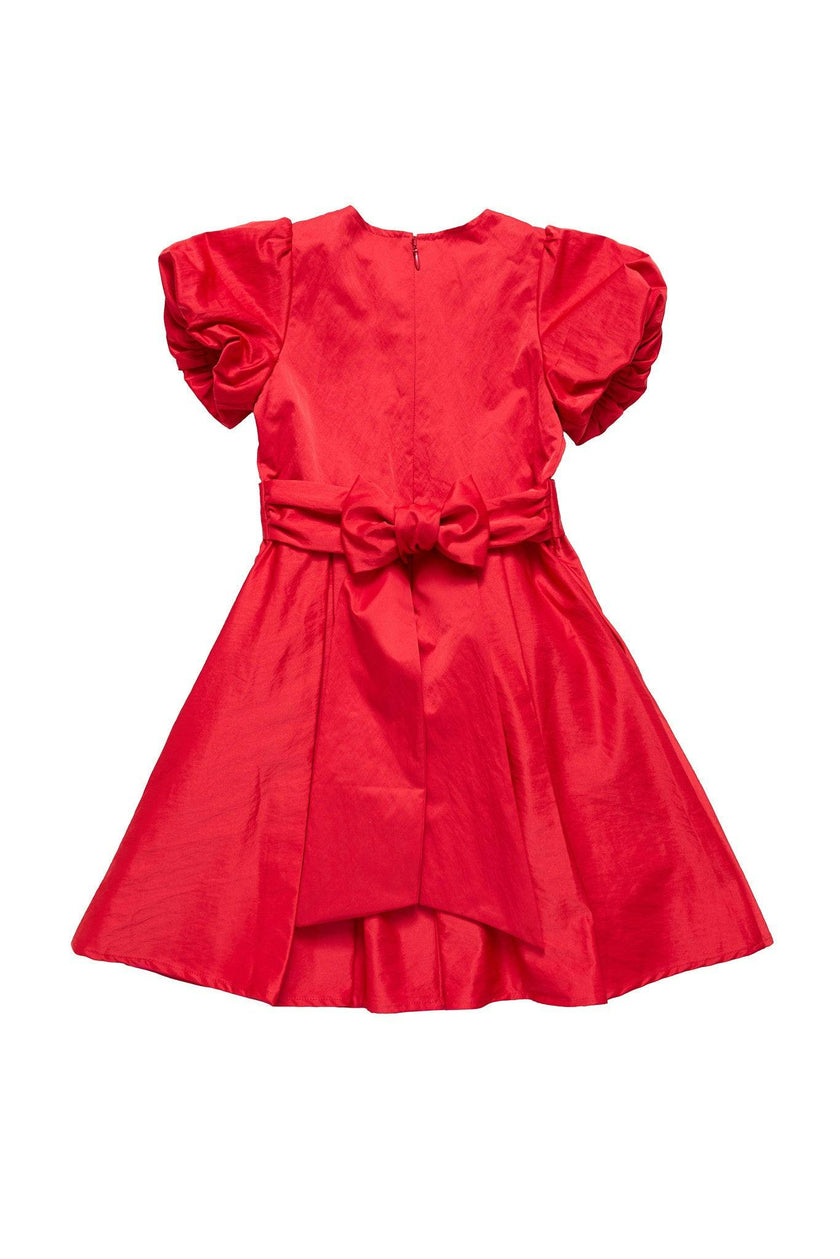 Mini Wrenley Dress in Red Taffeta
