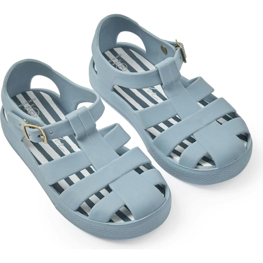Water-Repellent Fisherman Sandal, Blue