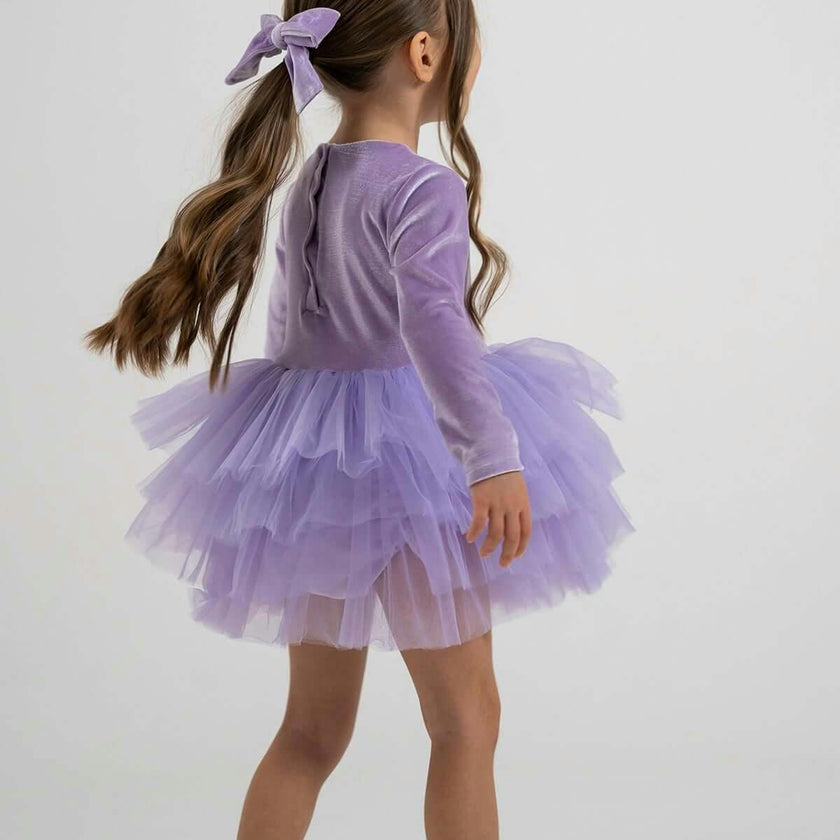 Lilac Velvet Tutu Dress