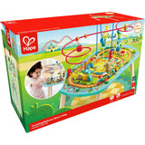Hape: Twisting Railway Maze Table - Wooden Animal Graphics Maze Toy