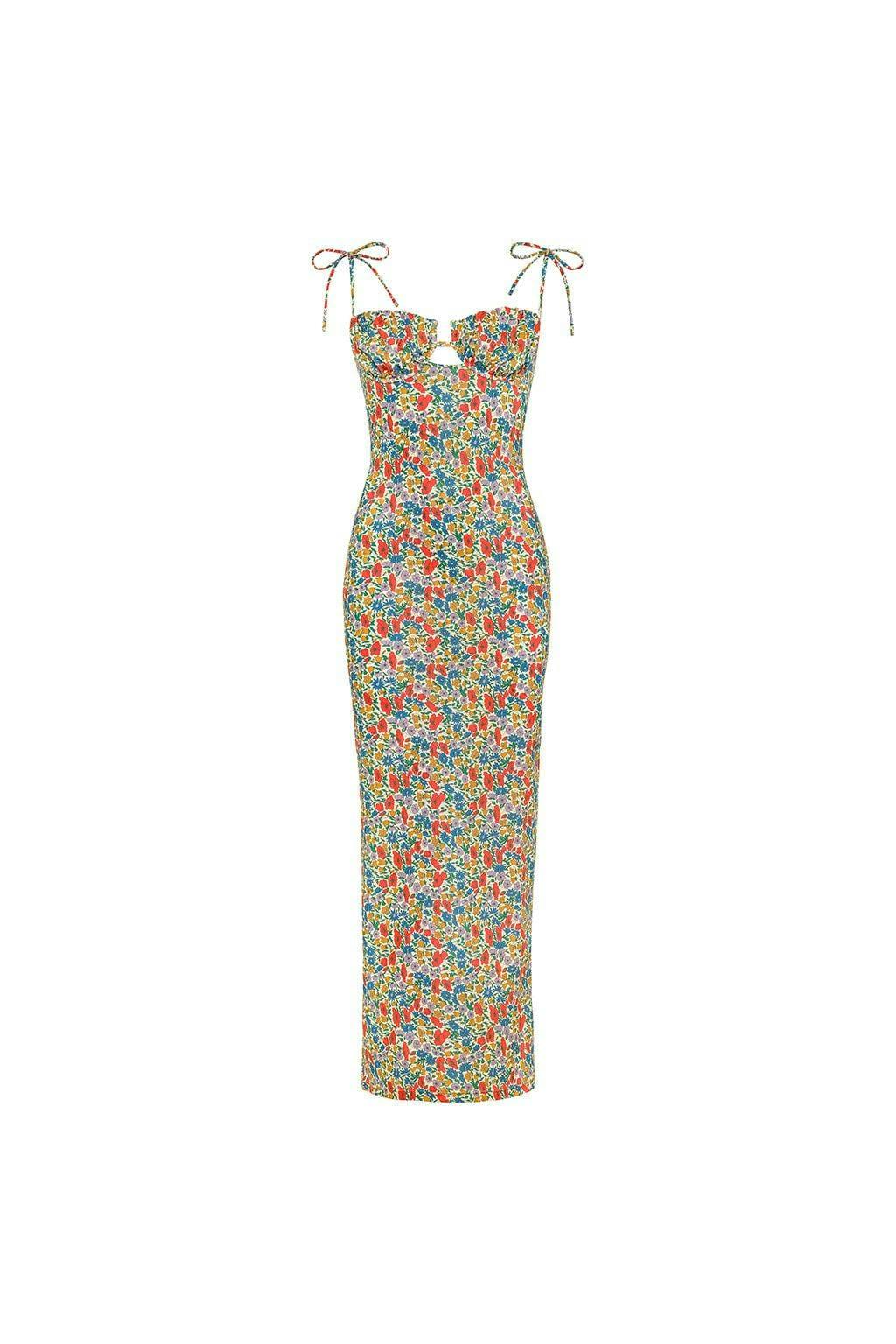 Petal Long Slip Dress