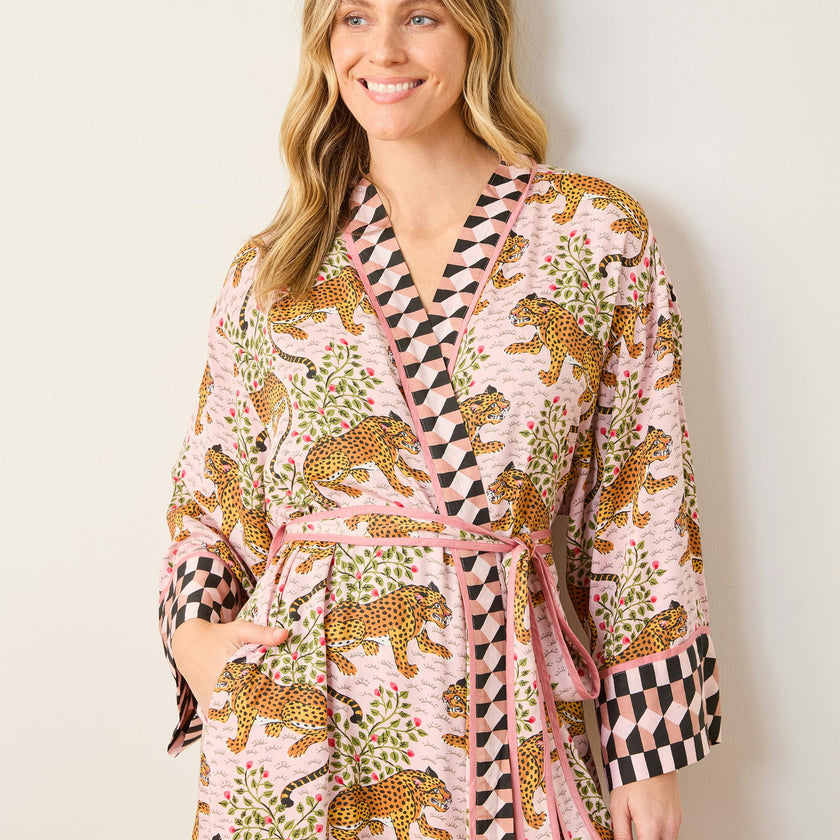 Bagheera - Eco Satin Robe - Blush