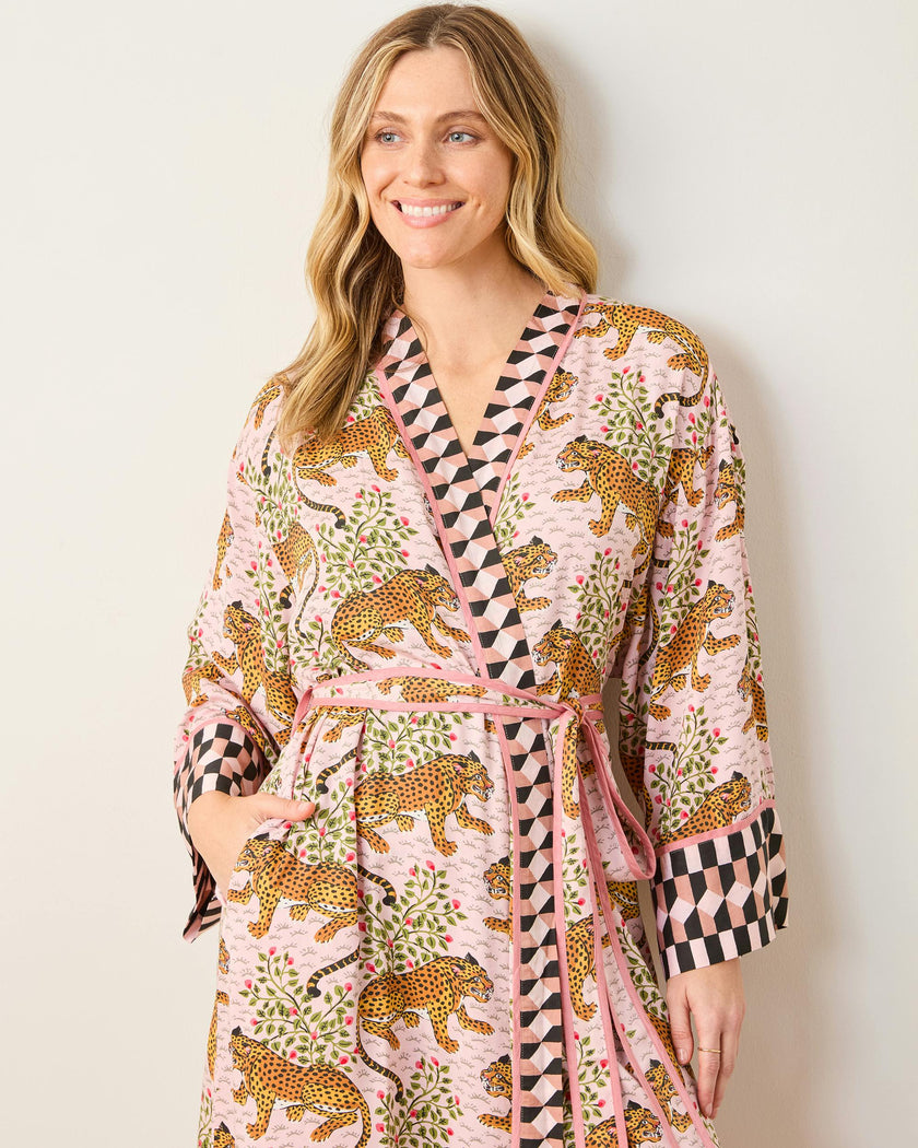 Bagheera - Eco Satin Robe - Blush