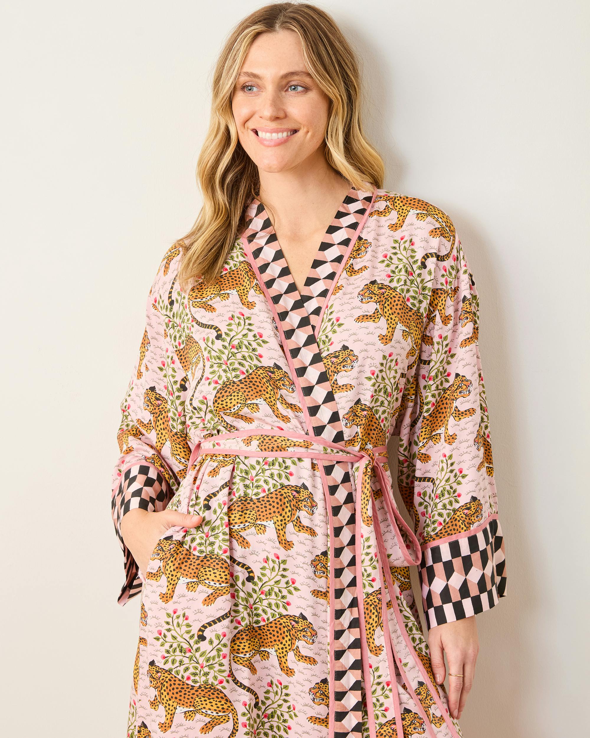 Bagheera - Eco Satin Robe - Blush