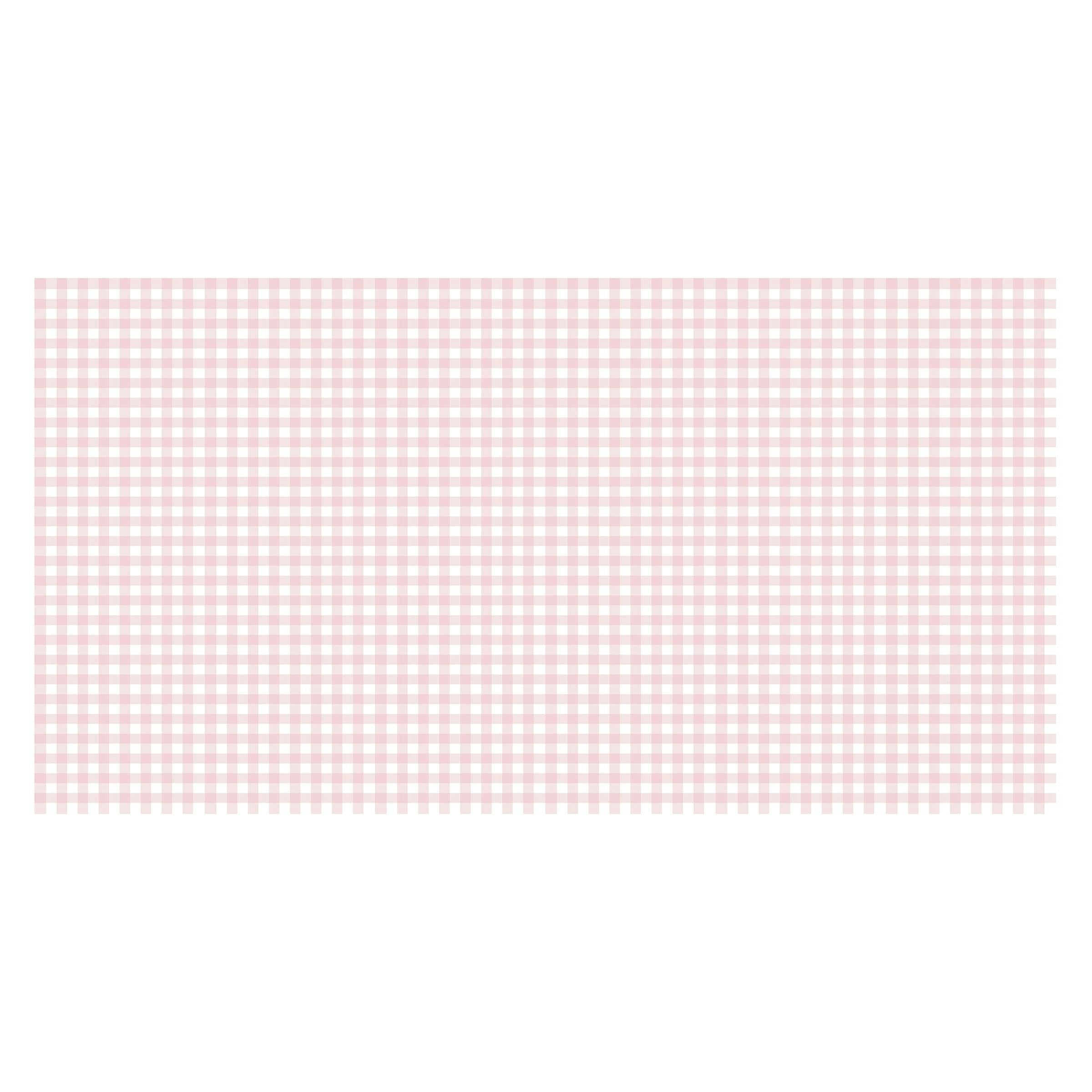 Pink Gingham Paper Tablecloth