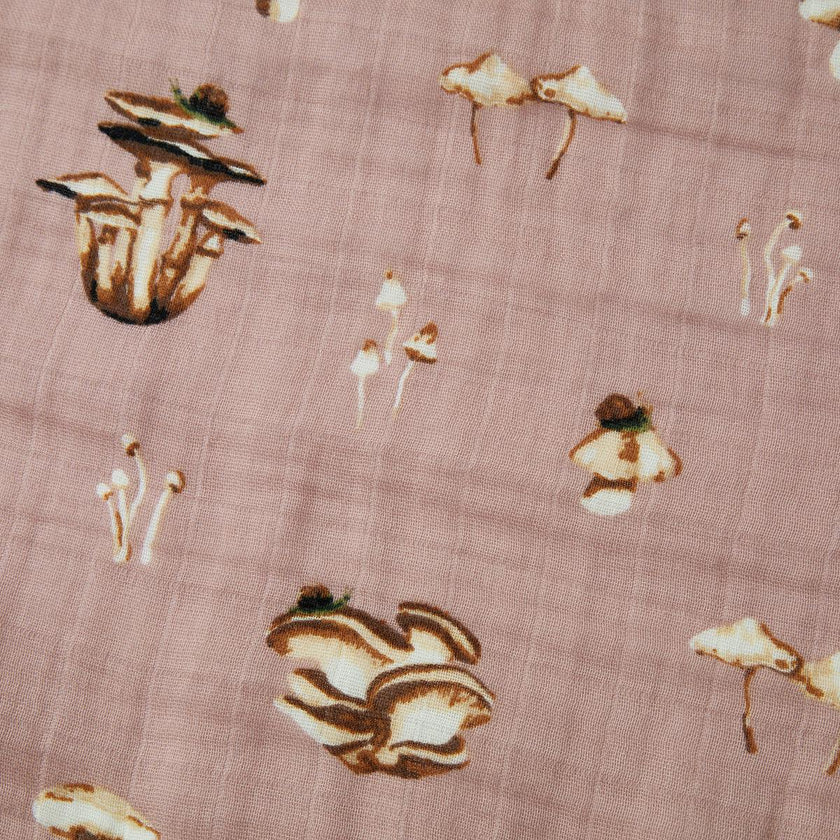 Mushroom Organic Cotton Crib Sheet