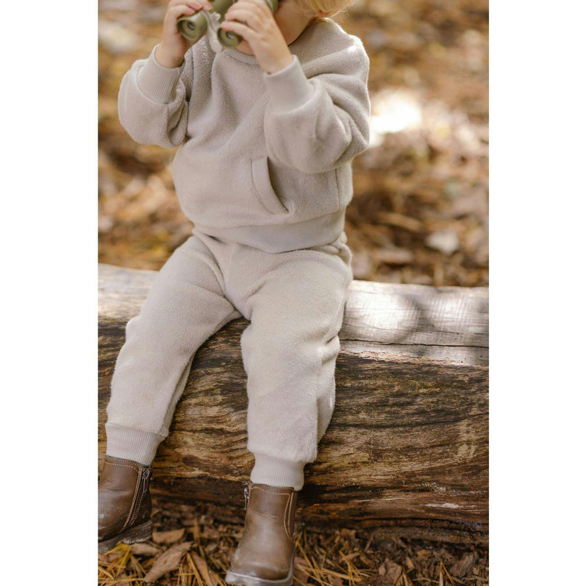 Teddy Fleece Dropped Shoulder Sweatshirt