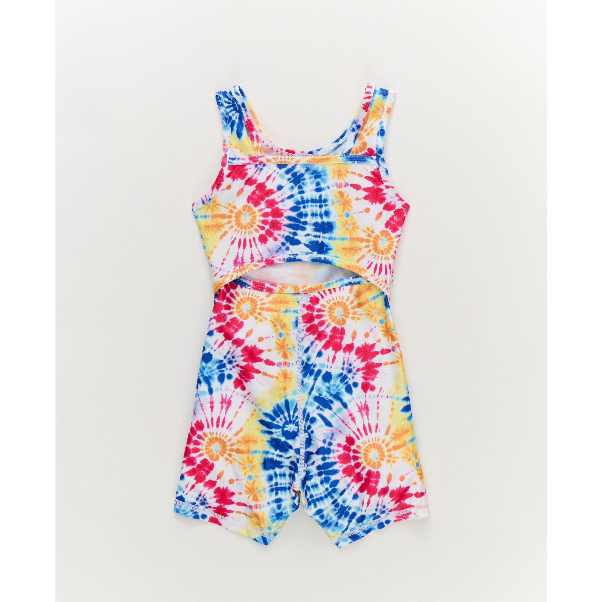 Girls Leotard in Starburst Tie Dye, Multi