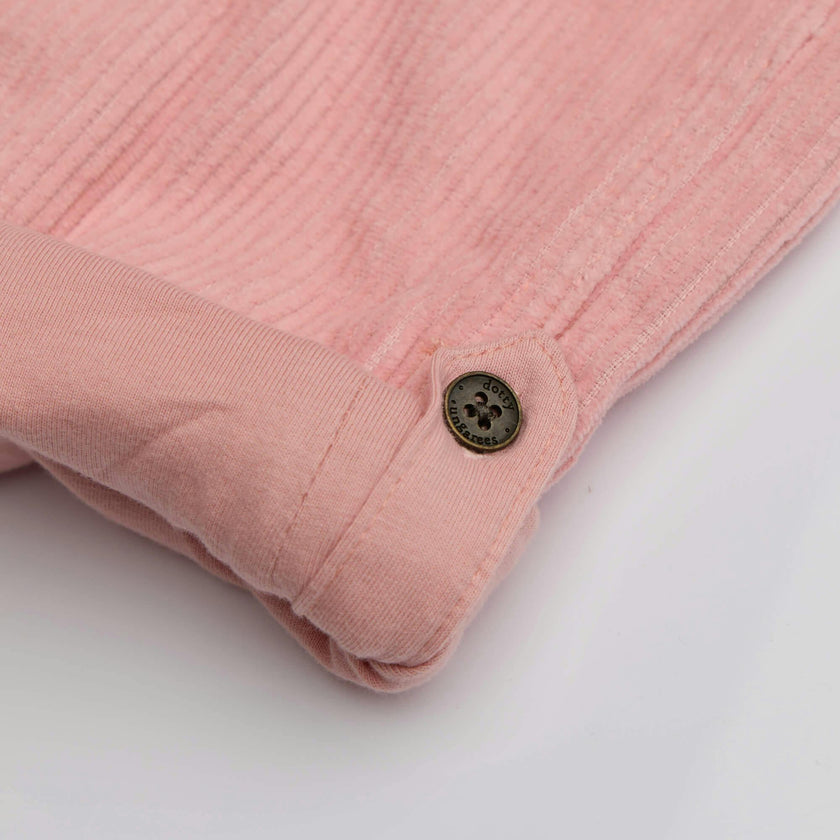 Pink Chunky Cord Overalls
