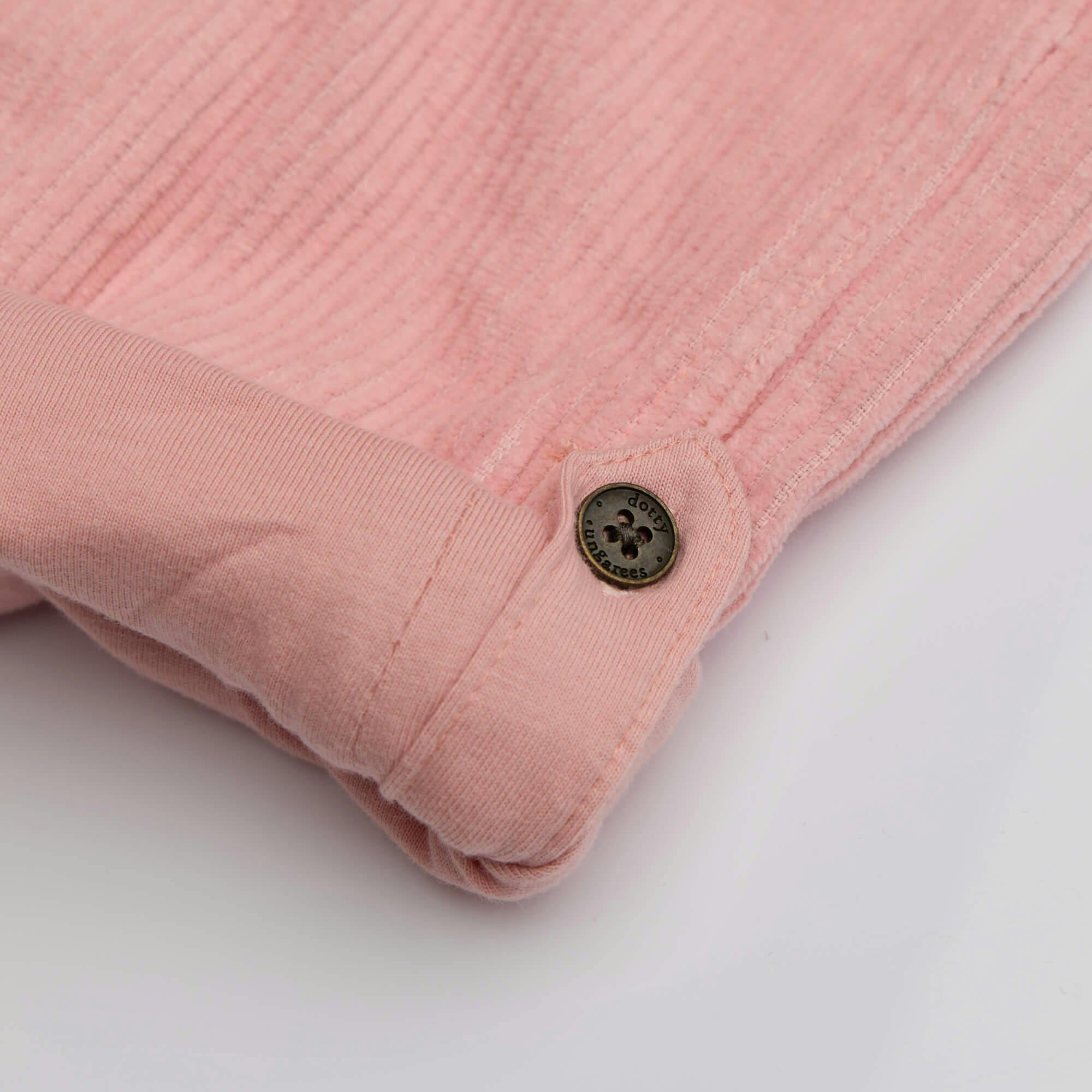 Pink Chunky Cord Overalls