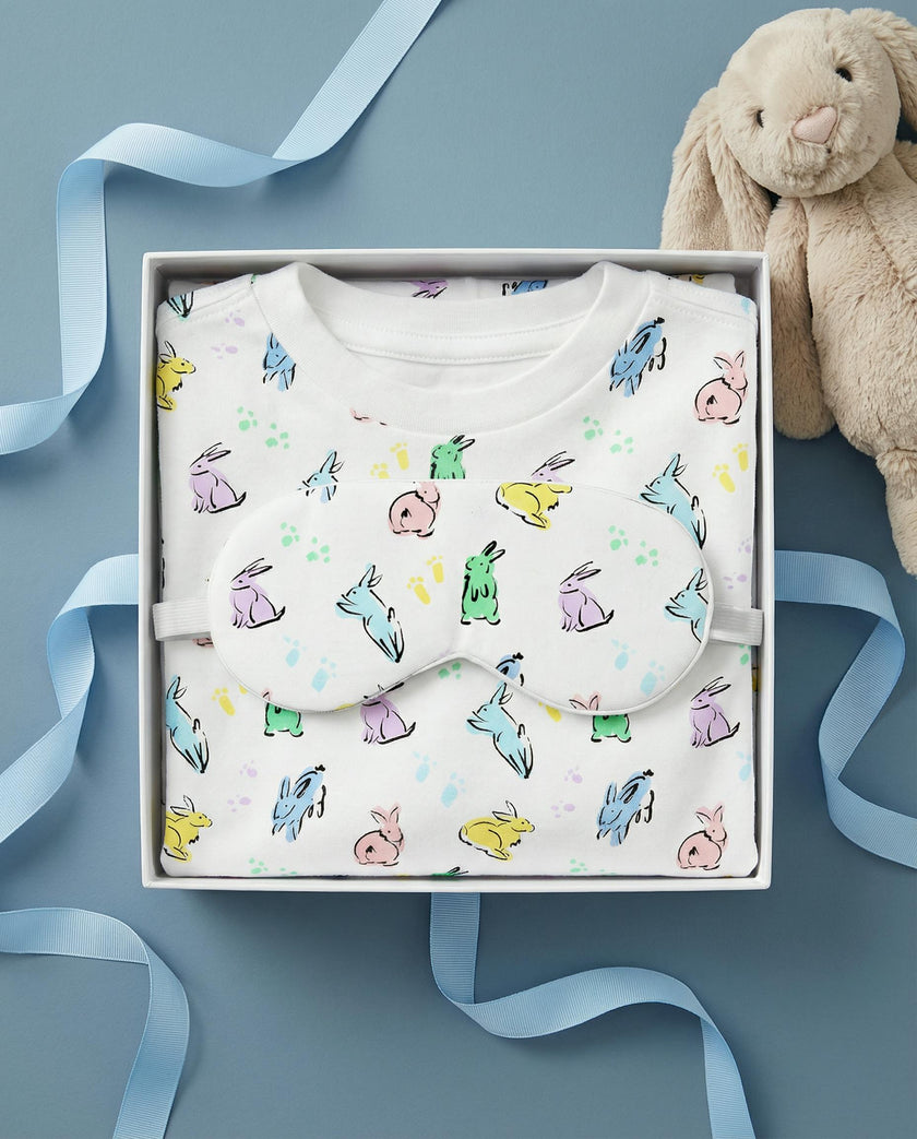The Organic Long Sleeve Pajama Set [Bunny Hop]