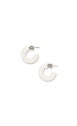 Muse Hoops in White Matte