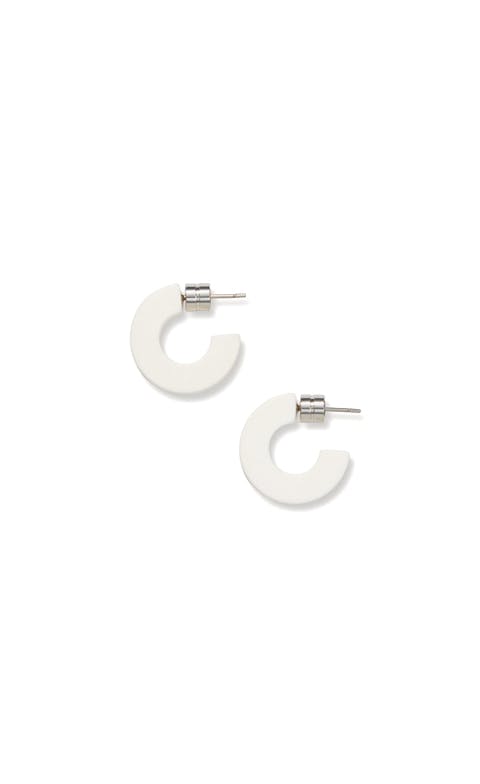 Muse Hoops in White Matte