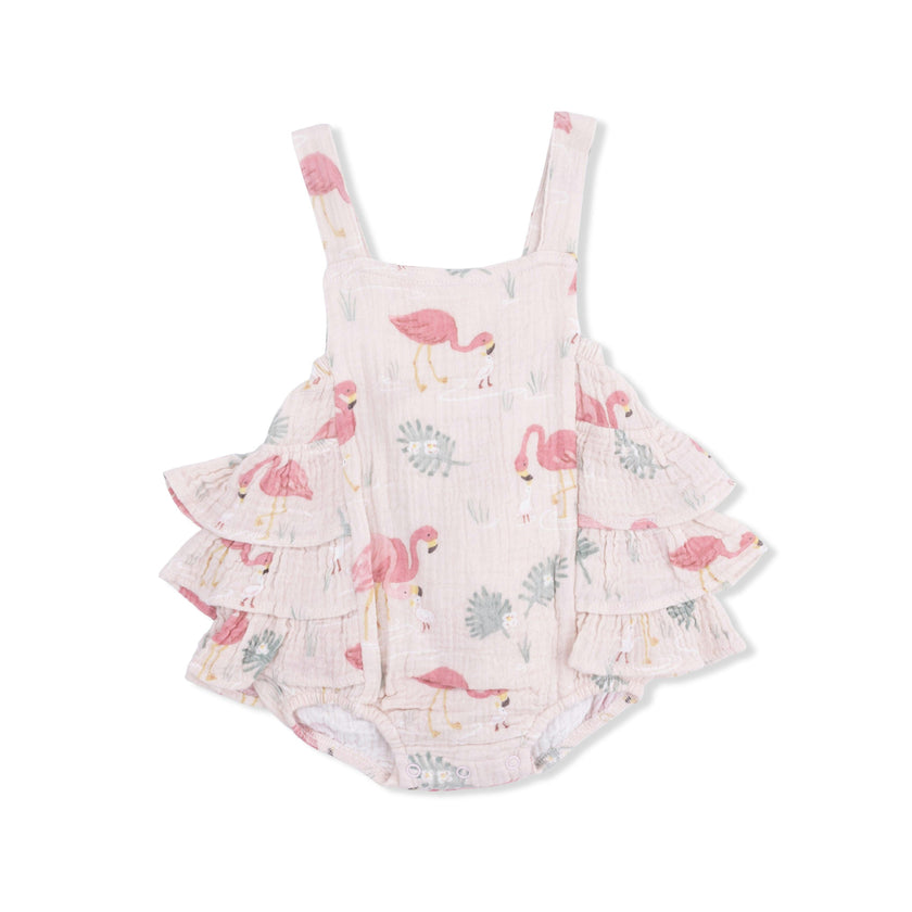 Flamingos - Ruffle Sunsuit
