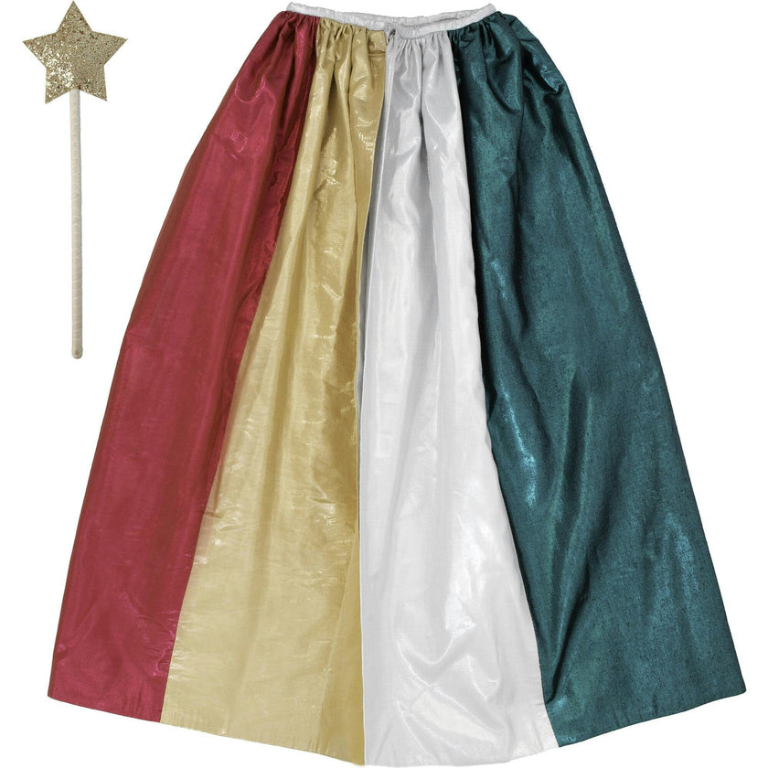 Metallic Rainbow Cape & Wand